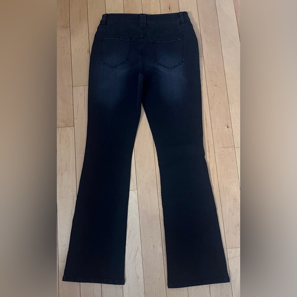 Black Flare bottom denim pants - Picture 4 of 6